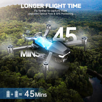 GPS Drone with Camera 4K for Adults, Under 249g, 45 Mins Flight, Beginner Foldable Drones with Brushless Motor, Auto Follow, Tap Fly, Circle Fly, One Key Start