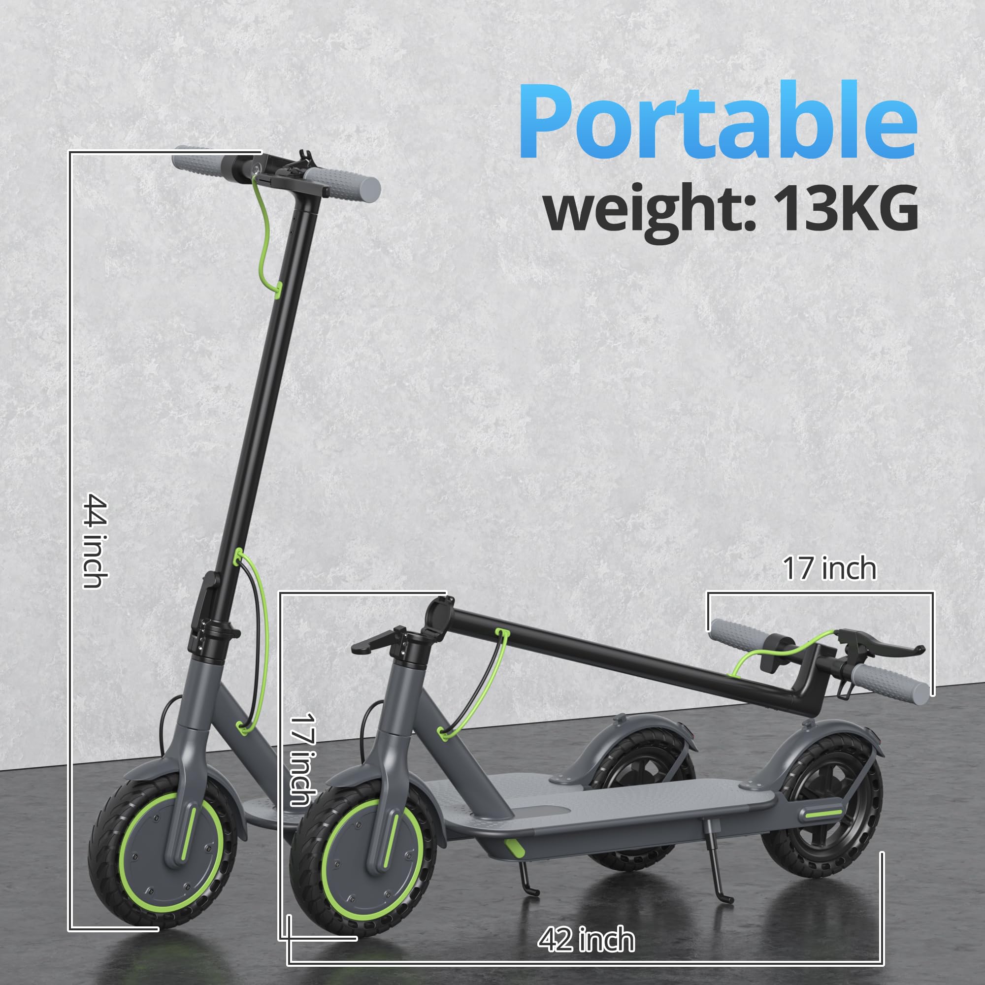 Roinside Electric Scooter for Adults - 8.5" Solid Tires, 350W Motor, Up to 19 MPH and 15 Miles Long-Range Commuting Folding E-Scooter with Dual Braking System and Smart App