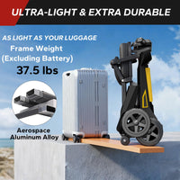 MediHoist Ultra Lightweight Foldable Electric Mobility Scooter for Adults & Seniors 24 Miles Range, 37.5 lbs Aluminum Frame, Airline Approved, Portable Scooter YL-985S