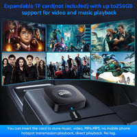 WhyBox Wireless Carplay Adapter with Netflix/YouTube Ai Box for iPhone & Android Auto Supports TF Card Plug & Play Car Play Video Entertainment Box Fits for OEM Wired CarPlay Cars