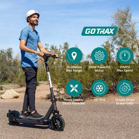 Gotrax Eclipse Electric Scooter, 10" Solid Tire, Max 20Mph Speed and 28Mile Range 500W Motor with Front Double Suspension Commuting EScooter for Adult, Black