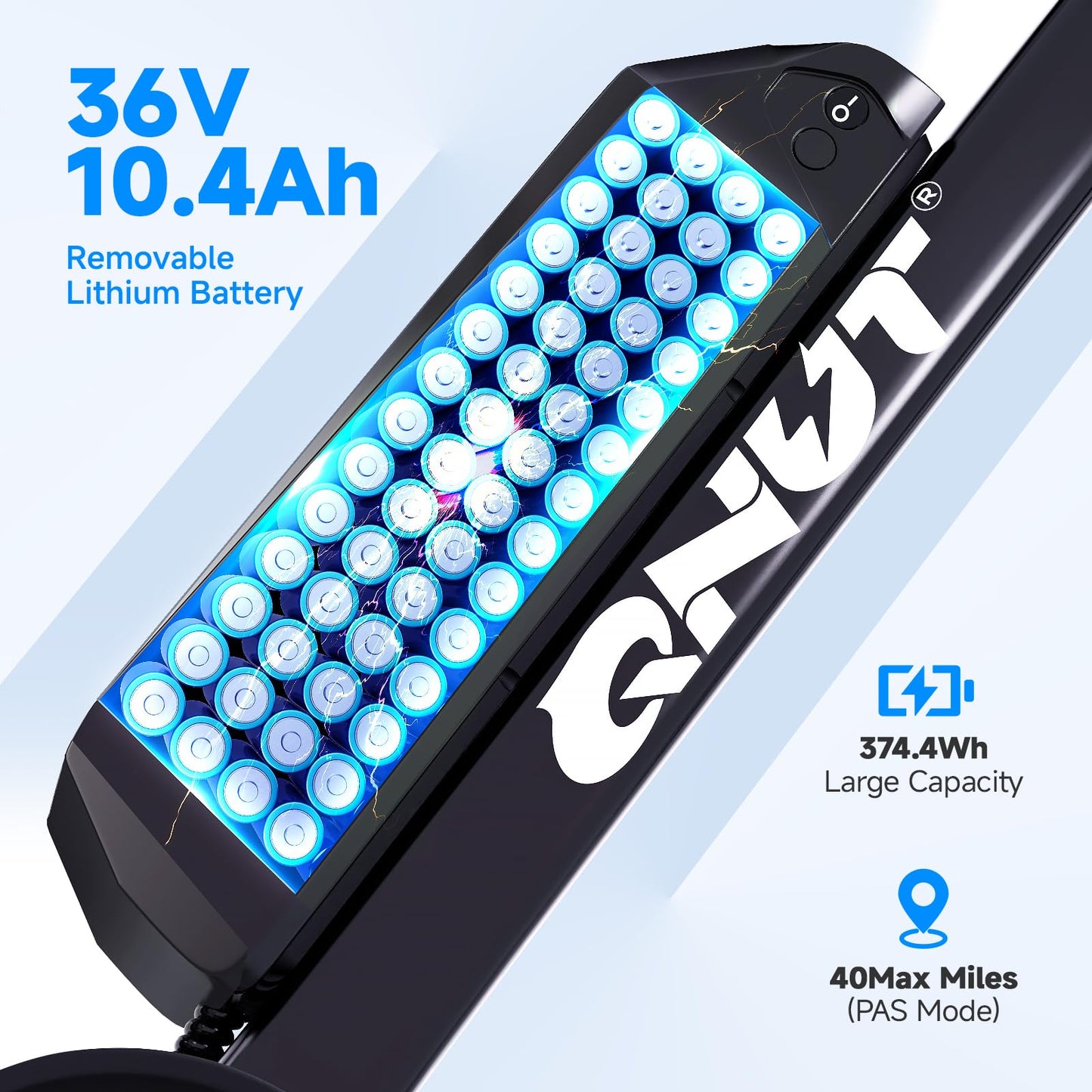 Totem Electric Bike for Adults, 750W Peak 26" Ebike for Men Women Teens with 375WH, 21 Speed, 20Mph, Up to 40Miles Front Suspension, Commuting E-Bike Mountain Bicycle - Volt-Edge Technologies®