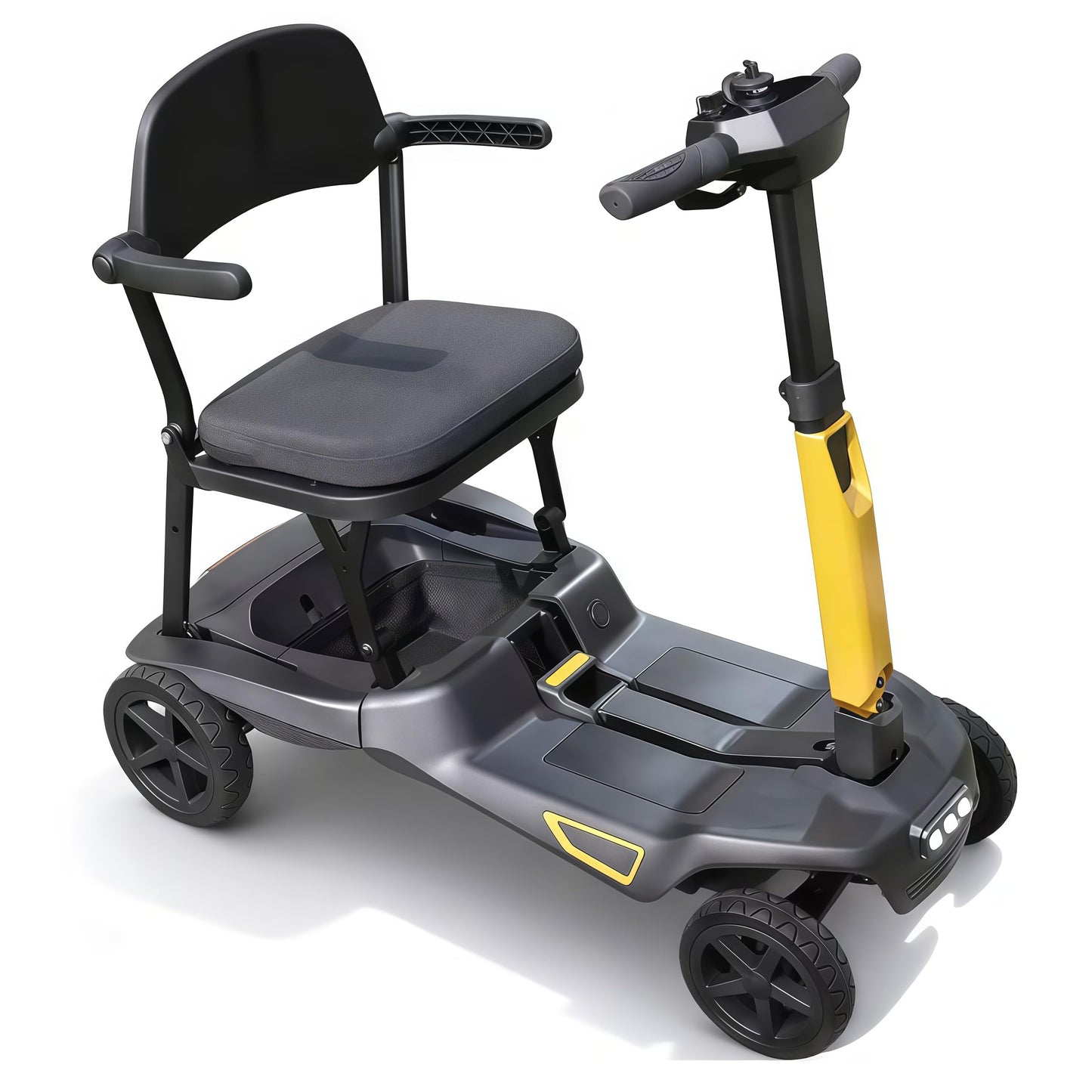 MediHoist Ultra Lightweight Foldable Electric Mobility Scooter for Adults & Seniors 24 Miles Range, 37.5 lbs Aluminum Frame, Airline Approved, Portable Scooter YL-985S