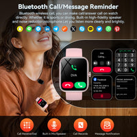 Smart Watch with Alexa Built-in, 1.83" HD Touchscreen Fitness Tracker, Bluetooth Notifications/Calls, IP68 Waterproof, 120+ Sport Modes, 24/7 Heart Rate & Sleep Monitor for iPhone Android iOS (Pink)