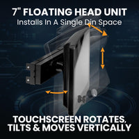 BOSS Audio Systems BVCP9700A-FL Single DIN Car Stereo Wireless Apple CarPlay, Android Auto, 7 Inch Touchscreen, Bluetooth, AM/FM Radio Receiver