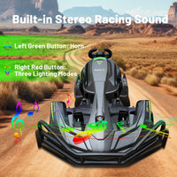 JYXKART Go Karts for Adults, PRO Electric Go Kart Build in 1500W*2 AC Brushless Motor with 54V8A Removable Lithium Battery and Handbrake, 40km/h High Speed Drifting Gokart for Ages 14+ Up to 2m/200kg