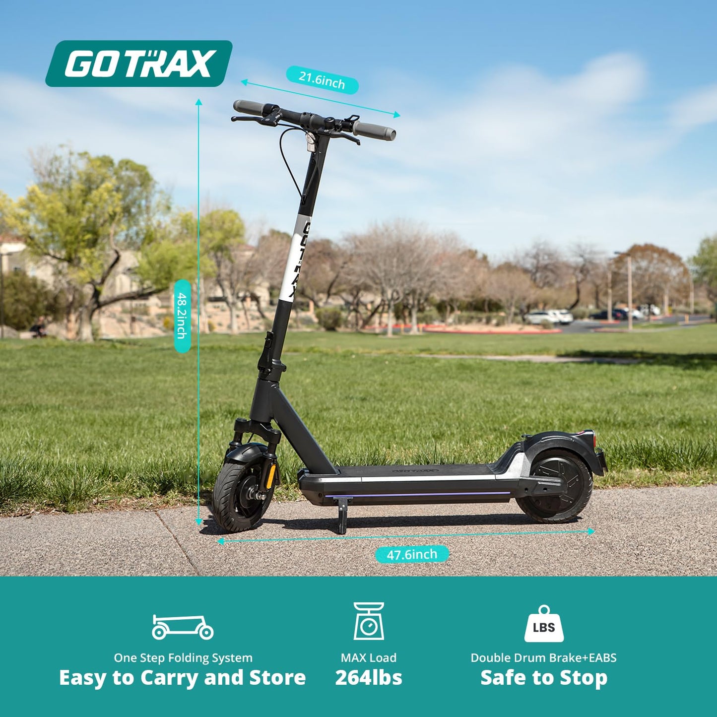 Gotrax Eclipse Electric Scooter, 10" Solid Tire, Max 20Mph Speed and 28Mile Range 500W Motor with Front Double Suspension Commuting EScooter for Adult, Black