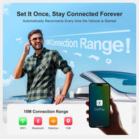 AI Box Wireless CarPlay & Auto Adapter - Plug & Play, Dual-Band WiFi, Bluetooth 5.0, 4K Video Support, Android 12.0 System, Compatible with Factory CarPlay & Android Auto （4GB RAM+32GB ROM）