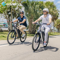 Hoverfly OUREA 26" Electric Bike for Adults, 750W Peak Motor Mountain Ebike, 20MPH Up to 40 Miles, UL2849 Certified, 7-Speed, Removable Battery, Shock Absorber, Fat Tire Commuter E-Bike