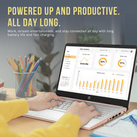 HP Stream 14" HD BrightView Laptop, Intel Processor N150, 16GB RAM, 416GB Storage (128GB eMMC + 288GB Docking Station Set), Intel UHD Graphics, 720p Camera, Wi-Fi, 1 Year Office 365, Win 11 S, Gold