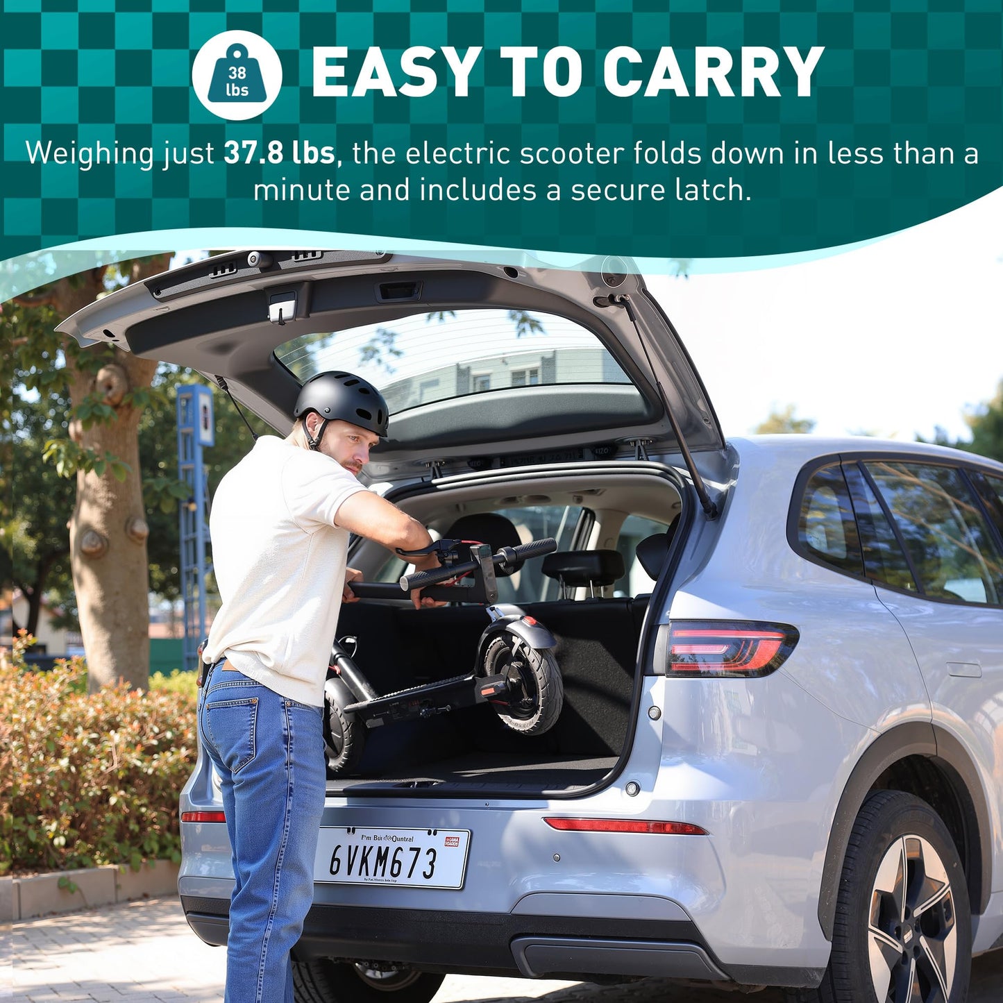 CYBERGOING Electric Scooter with 430W Peak Motor for Adults, 10" Shock Absorbing Tires, Up to 17-Mile Range & 19 MPH Speed Portable Folding Commuting E Scooter with Dual Breaking System - Volt-Edge Technologies®