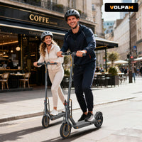 Electric Scooter for Adults, Max Speed 19 MPH, Up to 12 Miles Range, 350W Motor Adult E-Scooter, 8.5" Solid Tire, Foldable Scooter with Dual Braking, Smart APP, Light Control for Campus, Commuter - Volt-Edge Technologies®