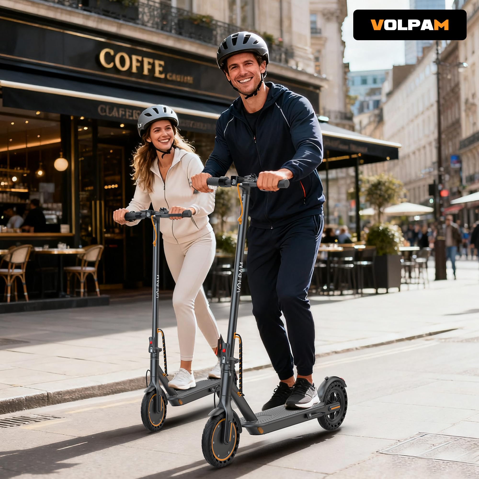 Electric Scooter for Adults, Max Speed 19 MPH, Up to 12 Miles Range, 350W Motor Adult E-Scooter, 8.5" Solid Tire, Foldable Scooter with Dual Braking, Smart APP, Light Control for Campus, Commuter - Volt-Edge Technologies®