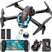 Drone with Camera for Adults, 2K HD FPV Drones with Upgrade Altitude Hold, One-Key Take Off/Landing, Speed Adjustment, Headless Mode, 2 Batteries, Toys Gifts for Teen Boys Girls, Beginner