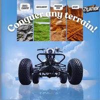 Zyliathor Electric Go Kart Adults/Kids Off-Road 48V 1500W Motor 12-31MPH, 8'' Alum Wheels, 10.4Ah(12+Mi) 440lbs, 3-Speed LED & Charger (Black)