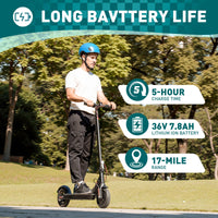 CYBERGOING Electric Scooter with 430W Peak Motor for Adults, 10" Shock Absorbing Tires, Up to 17-Mile Range & 19 MPH Speed Portable Folding Commuting E Scooter with Dual Breaking System - Volt-Edge Technologies®