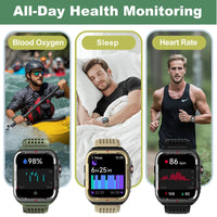 Smart Watch for Men Women (Answer/Make Call), 2025 New 1.8" HD SmartWatch, Fitness Watch with 120+ Sport Modes, IP68 Waterproof, Pedometer, Heart Rate/Sleep Monitor, Activity Tracker for Android iOS