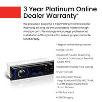 BOSS Audio Systems 616UAB Car Stereo With Bluetooth - Single DIN, MP3, USB, Aux-in, AM/FM, No CD DVD Player