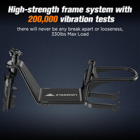 INSDRGN C14 Electric Scooter for Adults with Seat – High-Performance, Foldable E-Scooter with 900W Peak Power, 20MPH, 28-Mile Range, and Dual Disc Brakes,High Strength Frame,330lbs Max Load - Black