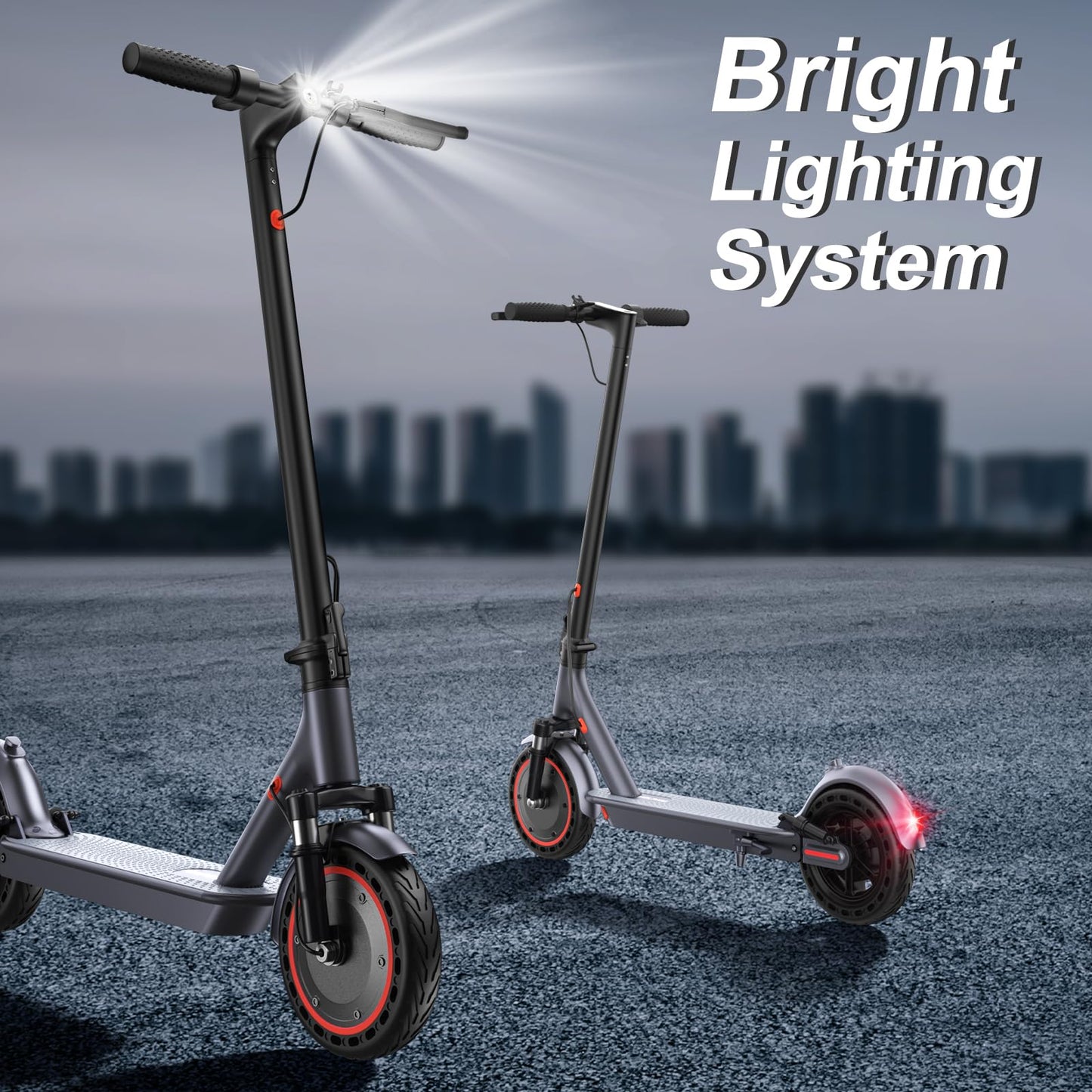 VOLPAM Electric Scooter, 350W/500W, 8.5"/10" Tires, 12/21/28 Miles Range, 16/19/22Mph, Folding E-Scooter with Dual Braking - Volt-Edge Technologies®