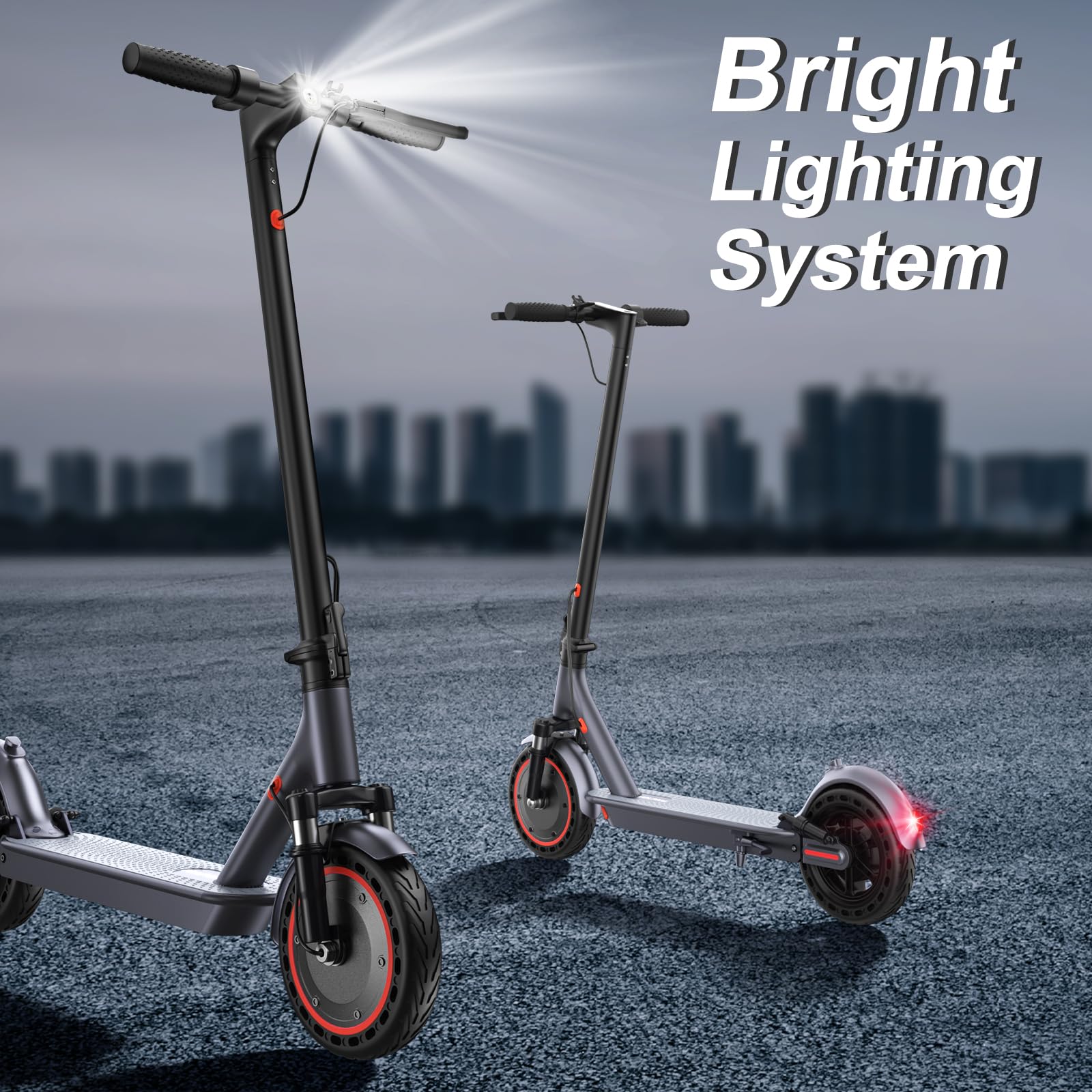 VOLPAM Electric Scooter, 350W/500W, 8.5"/10" Tires, 12/21/28 Miles Range, 16/19/22Mph, Folding E-Scooter with Dual Braking - Volt-Edge Technologies®