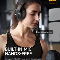 Picun B8 Bluetooth Headphones, 120H Playtime Headphone Wireless Bluetooth with 3 EQ Modes, Low Latency, Hands-Free Calls, Over Ear Headphones for Travel Home Office Cellphone PC Black - Volt-Edge Technologies®