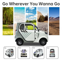 Fully Enclosed Mobility Scooters for Adults, Heavy Duty 4-Wheels 3 Passengers Electric Powered Mobility Scooter for Seniors All Terrains 1500W for Safer Travels Vehicle Car