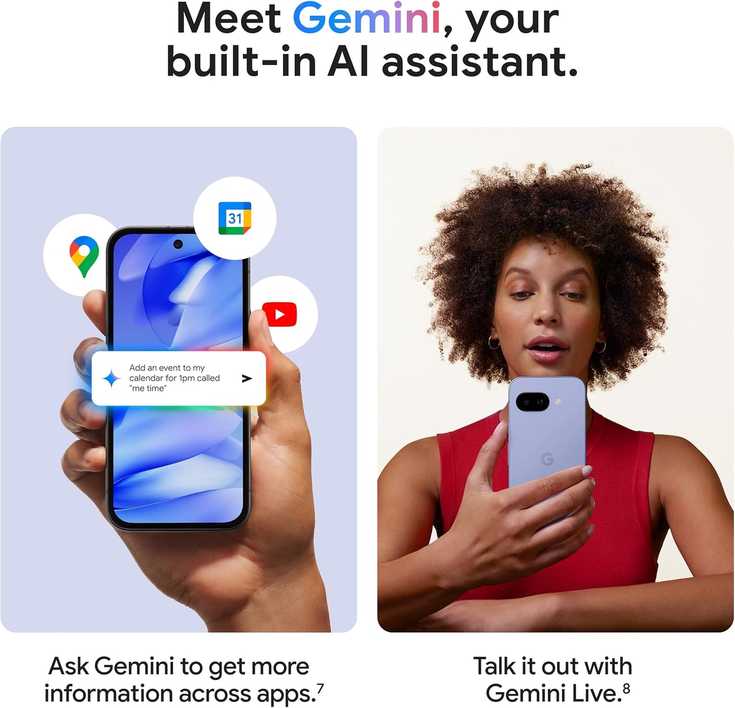 Google Pixel 9a with Gemini - Unlocked Android Smartphone with Incredible Camera and AI Photo Editing, All-Day Battery, and Powerful Security - Peony - 128 GB