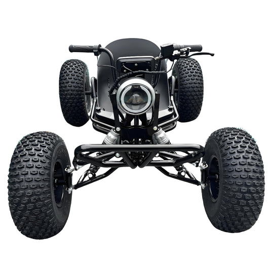 Zyliathor Electric Go Kart Adults/Kids Off-Road 48V 1500W Motor 12-31MPH, 8'' Alum Wheels, 10.4Ah(12+Mi) 440lbs, 3-Speed LED & Charger (Black)