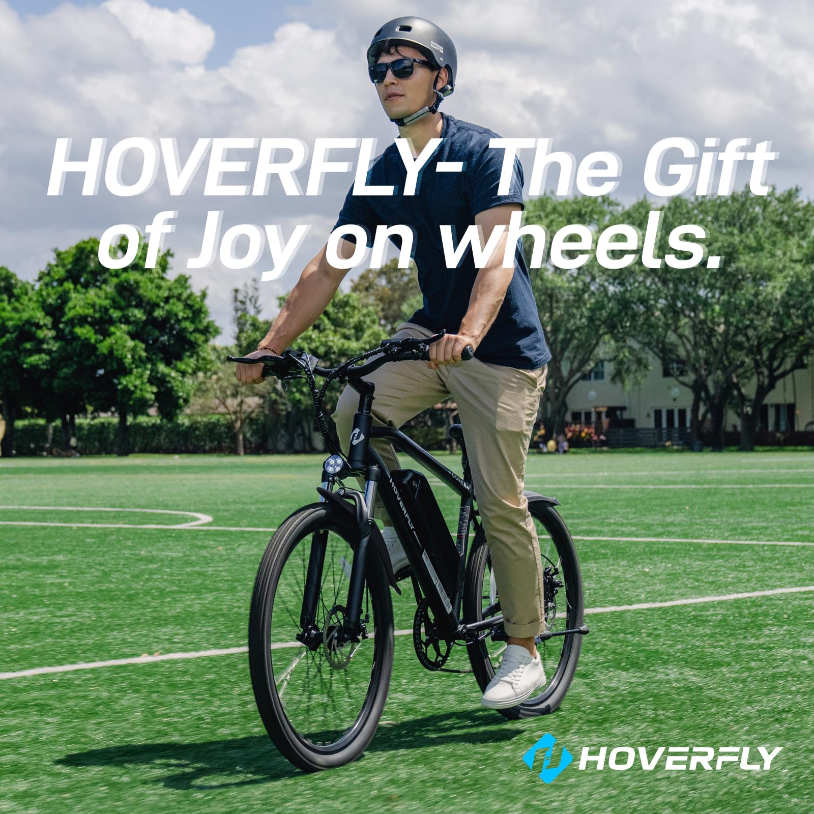 Hoverfly OUREA 26" Electric Bike for Adults, 750W Peak Motor Mountain Ebike, 20MPH Up to 40 Miles, UL2849 Certified, 7-Speed, Removable Battery, Shock Absorber, Fat Tire Commuter E-Bike