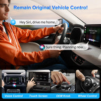 WhyBox Wireless Carplay Adapter with Netflix/YouTube Ai Box for iPhone & Android Auto Supports TF Card Plug & Play Car Play Video Entertainment Box Fits for OEM Wired CarPlay Cars