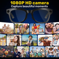 NILUTO Upgraded AI Smart Glasses with Camera 8MP HD1080P Video Glasses with Camera and Audio -Video Recording Glasses with Audio, Video Glasses, Real-Time Translation