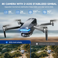 GPS Drone with Camera 4K for Adults, Under 249g, 45 Mins Flight, Beginner Foldable Drones with Brushless Motor, Auto Follow, Tap Fly, Circle Fly, One Key Start