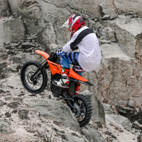 RiderX Electric Dirt Bike for Adults Teens, 3000W Brushless 220Nm Motor - 45° Slope, 38 MPH, 48V/23.5Ah Removable Battery, Dual Hydraulic Brakes & Full Suspension Electric Motorcycle for 13+, Orange