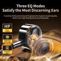 Kshttky Neckband Wireless Earbuds Around The Neck,Bluetooth V5.4 Headphones, 4-Driver Stereo Sound, 100 Hours Playtime, in-Ear with Mic for Sports, Fitness, Outdoor & Work (Black)