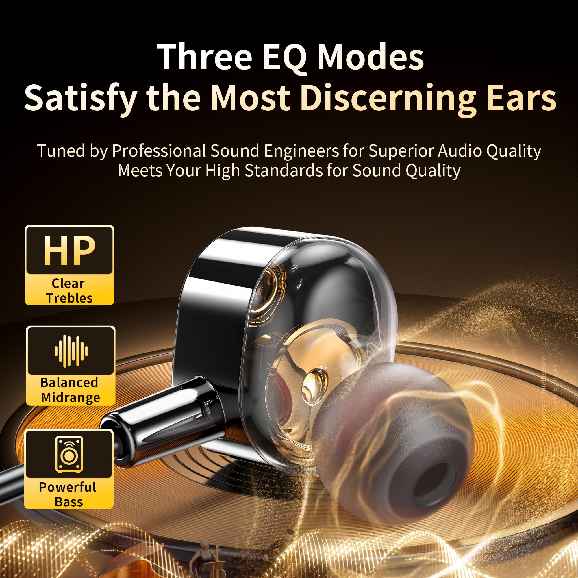 Kshttky Neckband Wireless Earbuds Around The Neck,Bluetooth V5.4 Headphones, 4-Driver Stereo Sound, 100 Hours Playtime, in-Ear with Mic for Sports, Fitness, Outdoor & Work (Black)