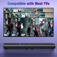 Yenjuty Sound Bar, 100W Sound Bar for Smart TV, Bluetooth 5.3 Soundbar, 2 in 1 Detachable Home Speaker Bass Effect, Home Theater Surround Sound, ARC/Optical/AUX/USB Connections, for TV/PC/Projectors - Volt-Edge Technologies®