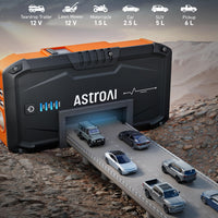 AstroAI S8 Car Battery Jump Starter, Car Jumper Starter Battery Pack for Up to 6.0L Gas & 3.0L Diesel Engines, 12V Portable Jump Box with 3 Modes Flashlight and Jumper Cable (Orange)