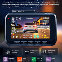 ROVE R2-4K DUAL Dash Cam Front and Rear, STARVIS 2 Sensor, FREE 128GB Card Included, 5G WiFi - up to 20MB/s Fastest Download Speed with App, 4K 2160P/FHD Dash Camera for Cars, 3" IPS, 24H Parking Mode