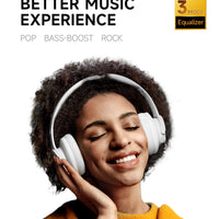 Picun B8 Bluetooth Headphones, 120H Playtime Headphone Wireless Bluetooth with 3 EQ Modes, Low Latency, Hands-Free Calls, Over Ear Headphones for Travel Home Office Cellphone PC Black