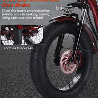 Adult Electric Tricycle 85% Pre-Assembled! Two-Person Electric Tricycle Senior Mobility Scooter Features Dual Storage Baskets & Rear Seat 500W Motor 48V 20Ah Battery（red）