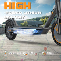 Electric Scooter for Adults, Max Speed 19 MPH, Up to 12 Miles Range, 350W Motor Adult E-Scooter, 8.5" Solid Tire, Foldable Scooter with Dual Braking, Smart APP, Light Control for Campus, Commuter - Volt-Edge Technologies®