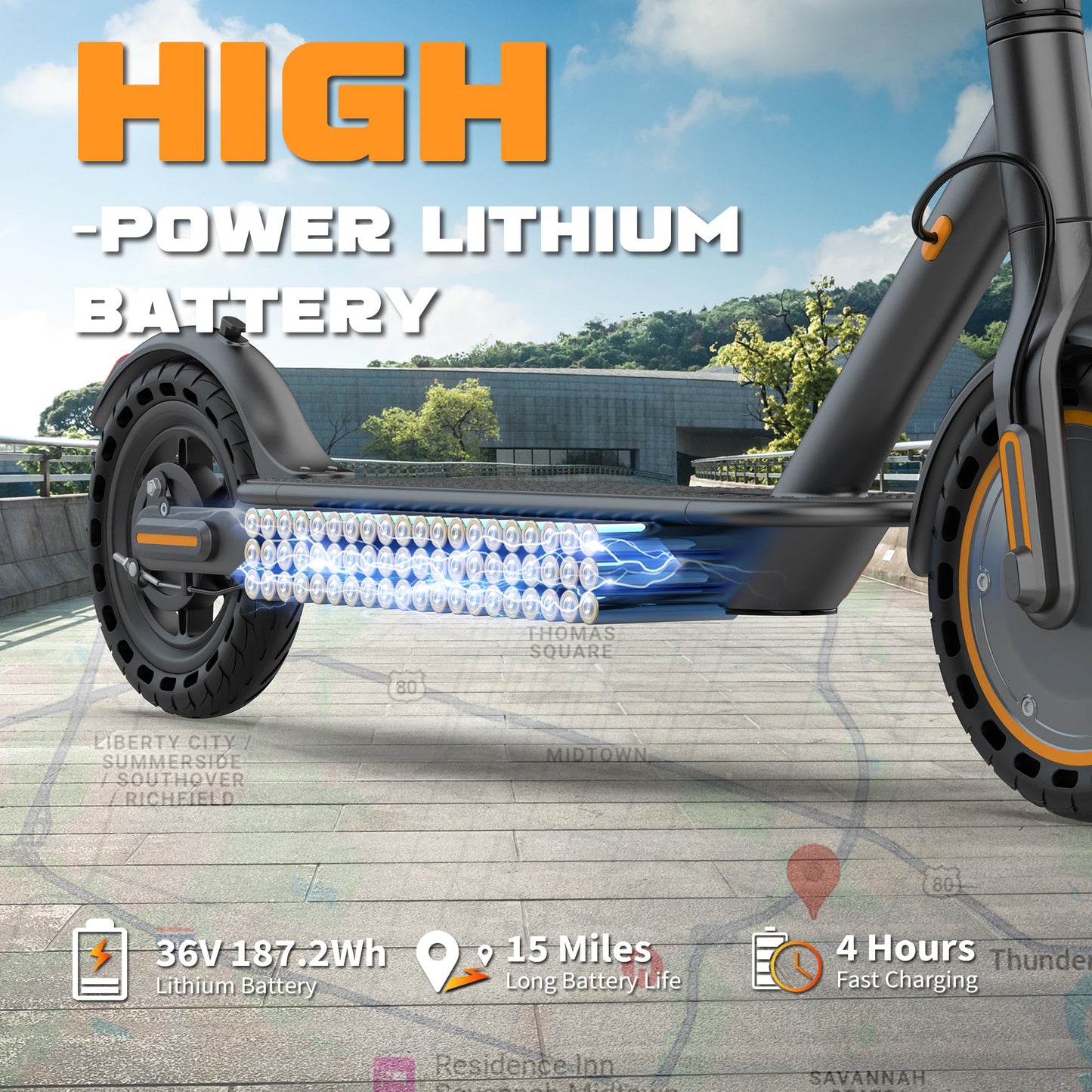 Electric Scooter for Adults, Max Speed 19 MPH, Up to 12 Miles Range, 350W Motor Adult E-Scooter, 8.5" Solid Tire, Foldable Scooter with Dual Braking, Smart APP, Light Control for Campus, Commuter - Volt-Edge Technologies®