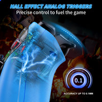 Dinosoo RGB Wireless Controller for PS5/PlayStation 5 PC, Bluetooth Controller with Turbo, Macro, Dynamic Vibration, 6-Axis Motion Control, 3.5mm Audio Jack, 1000mAh Battery, Speaker - Blue