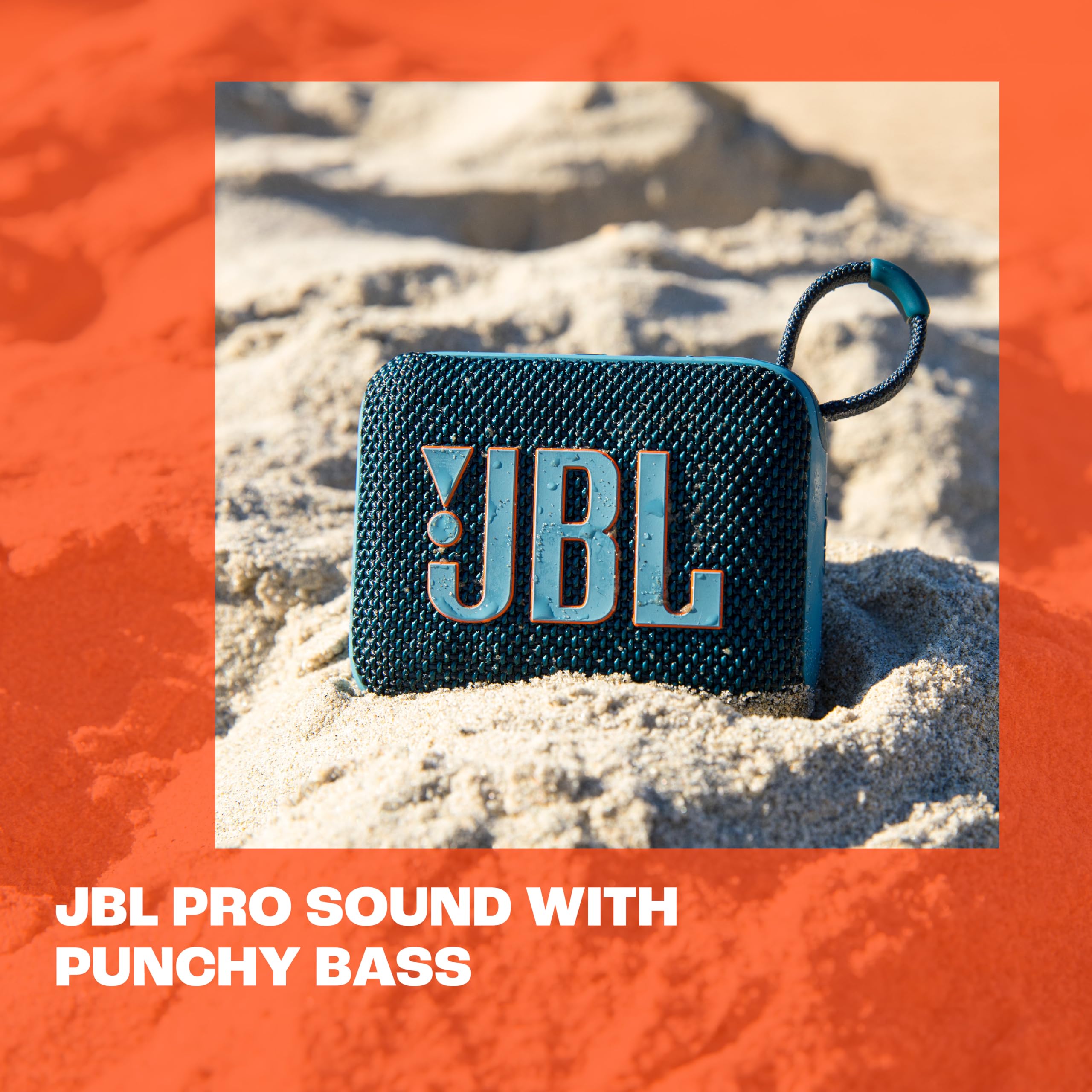 JBL Go 4 - Ultra-Portable, Waterproof and Dustproof Bluetooth Speaker, Big Pro Sound with Punchy bass, 7-Hour Built-in Battery, Made in Part with Recycled Materials (Black) - Volt-Edge Technologies®