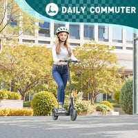 CYBERGOING Electric Scooter with 430W Peak Motor for Adults, 10" Shock Absorbing Tires, Up to 17-Mile Range & 19 MPH Speed Portable Folding Commuting E Scooter with Dual Breaking System - Volt-Edge Technologies®