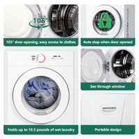 ICYGLEE Compact Dryer 1.8 cu. ft. Portable Clothes Dryers Four Function Small Dryer Machine Suitable for Apartments Dorm RVs