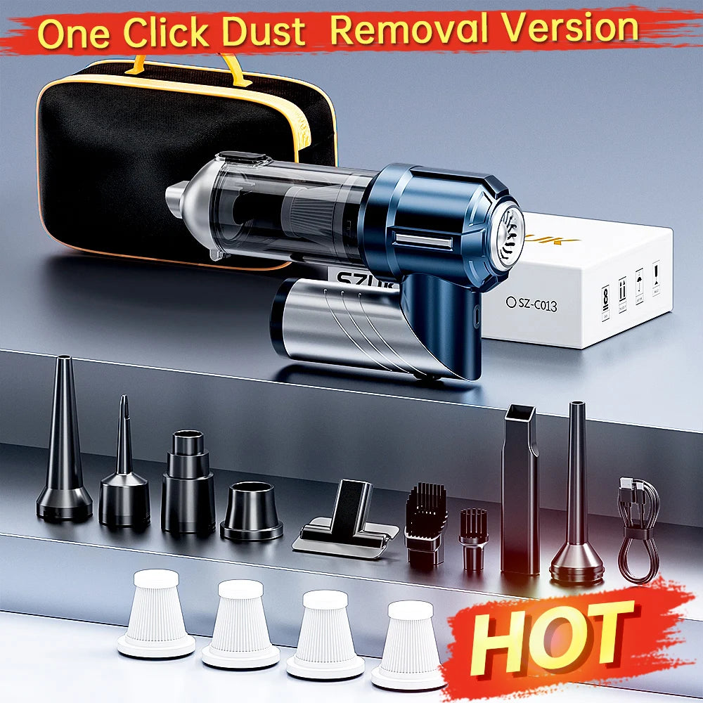 SZUK New Foldable Car Vacuum Cleaner Portable Handheld Mini Vacuum Cleaner Wireless Strong Suction Cleaner Cleaning Machine