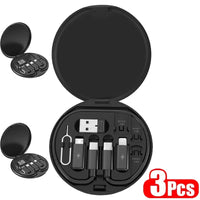 Multi USB Type C to C 60W Charging Adapter Cable Kit USB C to Lighting Conversion Set USB A & Type C to Micro/Type C/Lighting