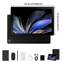 A10L 10 Inch Android Tablet 12GB RAM 64GB ROM IPS HD Touch Screen with Keyboard Case Mouse Stylus 8 in 1 Tablet Kit